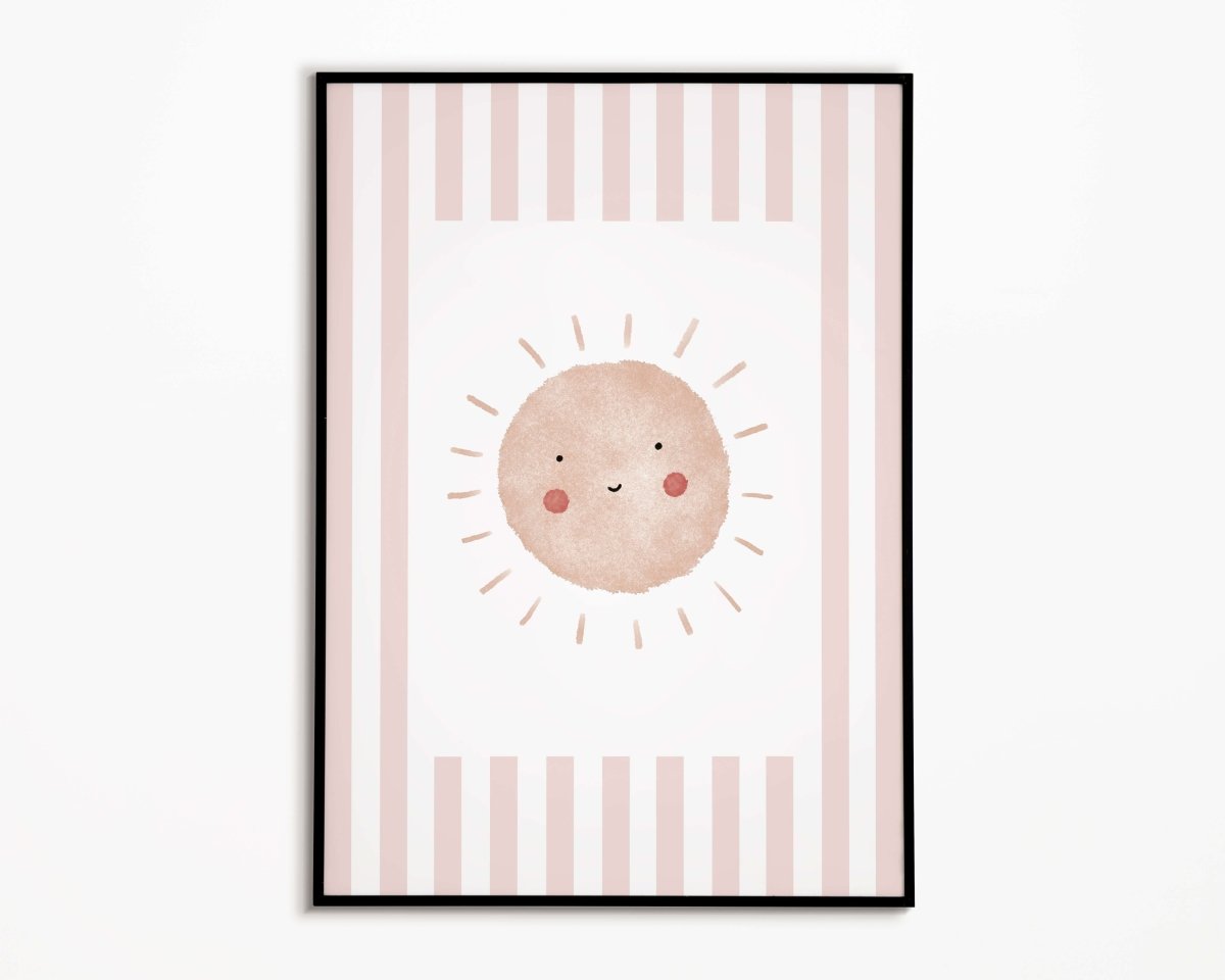 Boho Sunshine Print - Dusky Pink Stripes – for children, available at Learning Bugs UK