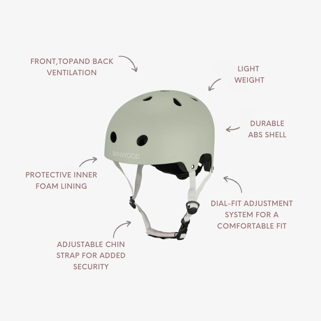 Banwood Eco Helmet – Kids Bike & Scooter Helmet (Olive)