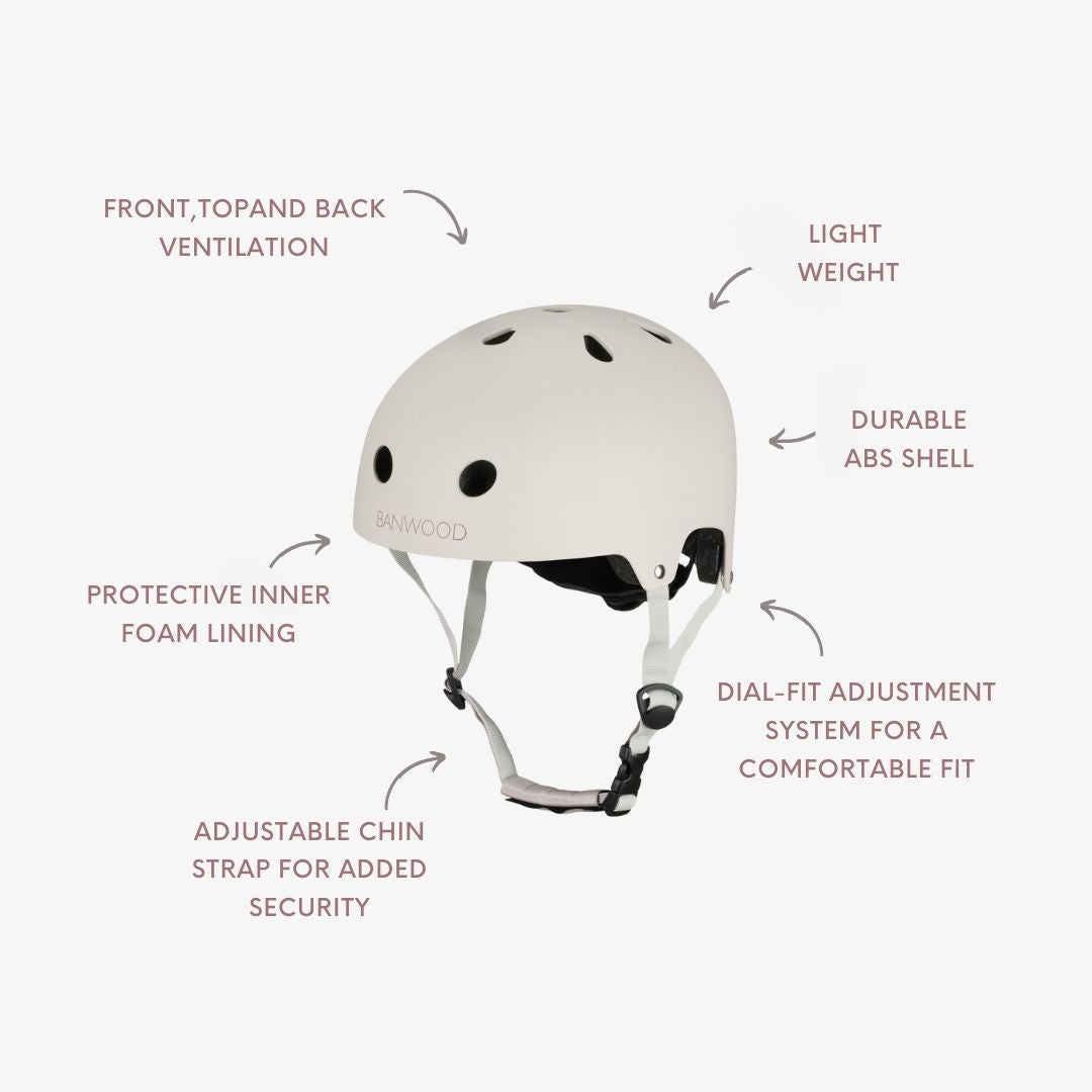 Banwood Eco Helmet – Kids Bike & Scooter Helmet (Ivory)