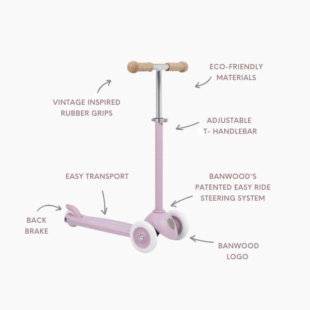 Buy Banwood Eco Scooter Kids 3 - Wheel Scooter (Lavender) | SCOOTER for kids by Learning Bugs UK