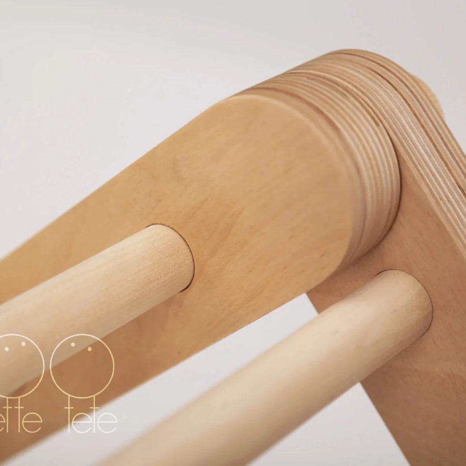 Ette Tete Pikler Triangle with Ramp | Modifiable Montessori Climbing Frame – Climbing Triangle for children, available at Learning Bugs UK
