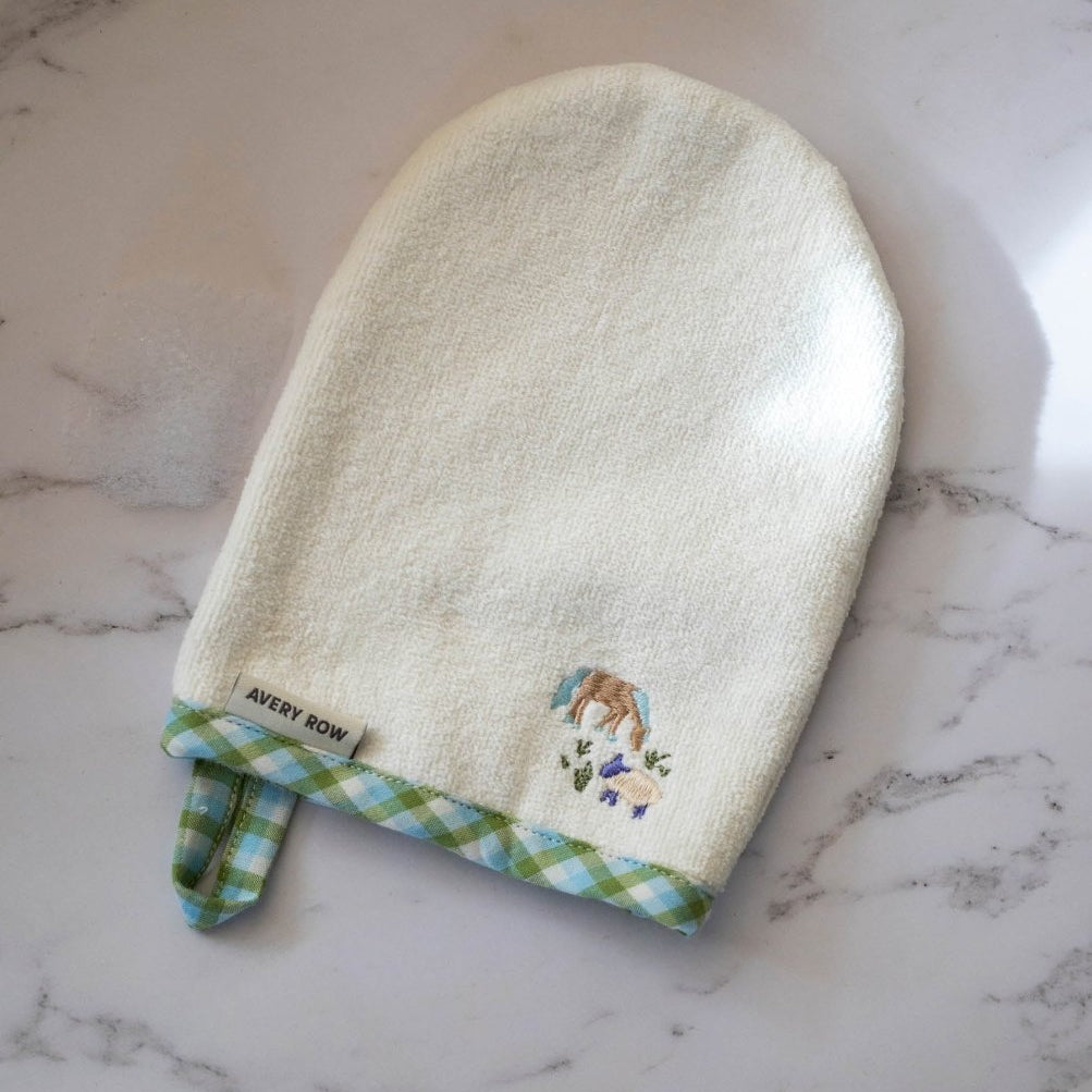 Bath Mitt - Little Farm – Towelling for children, available at Learning Bugs UK