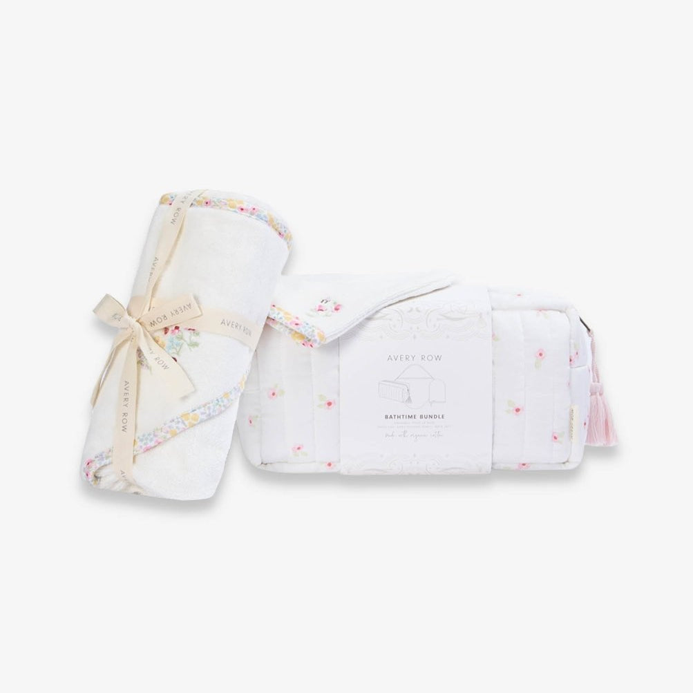 Bathtime Bundle New Baby Gift Set - Wildflower Garden – for children, available at Learning Bugs UK