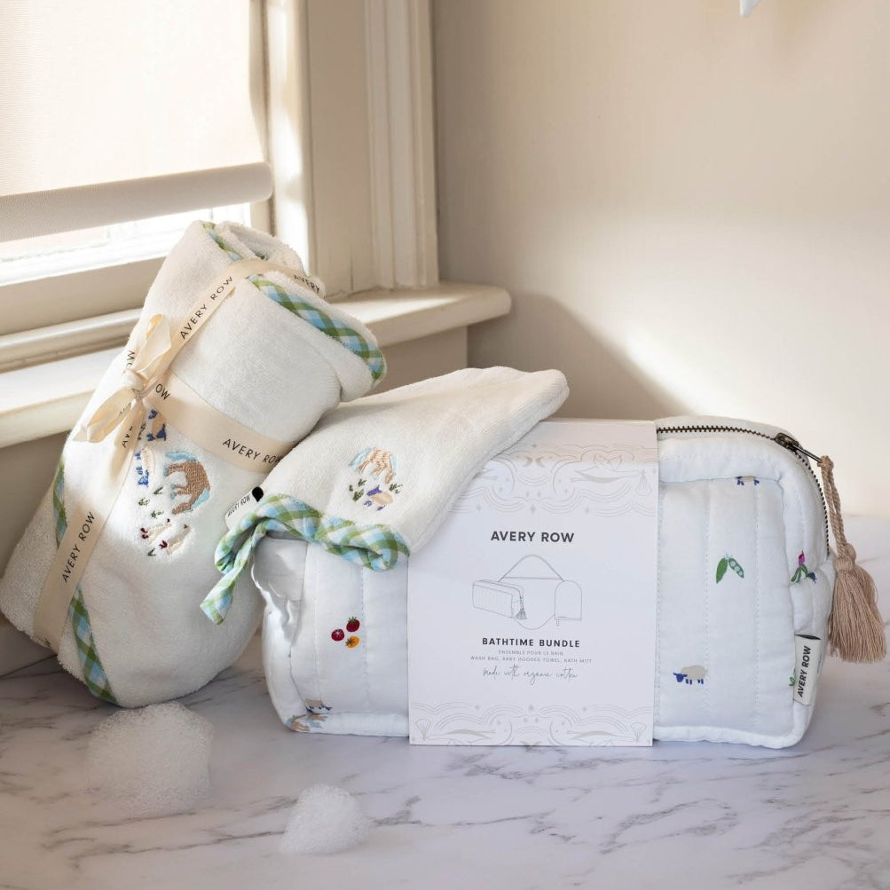 Bathtime Bundle New Baby Gift Set - Little Farm – for children, available at Learning Bugs UK
