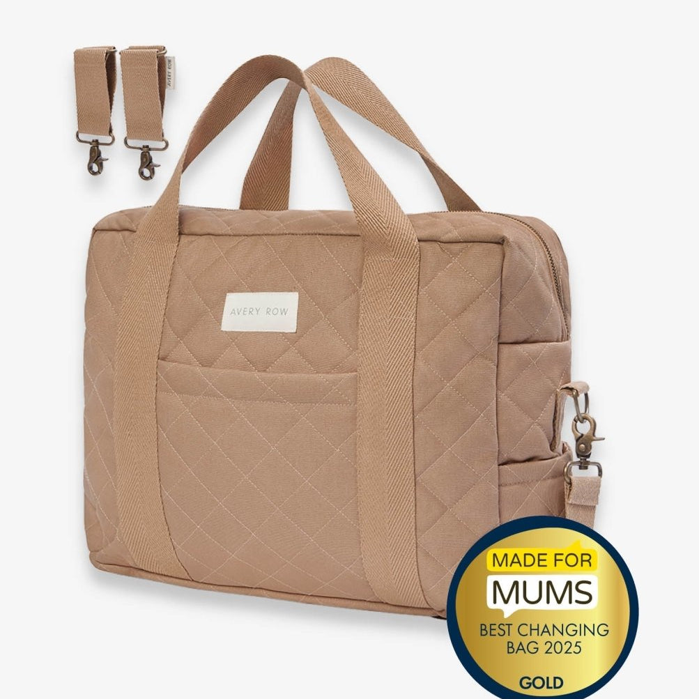 Baby Changing Bag - Latte – Changing Bags & Travel Changing Mats for children, available at Learning Bugs UK