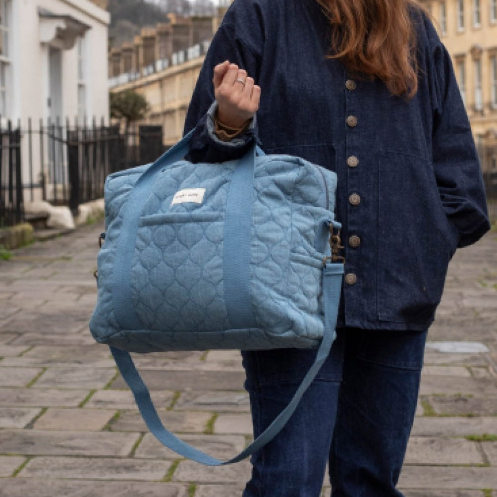 Baby Changing Bag - Denim – Changing Bags & Travel Changing Mats for children, available at Learning Bugs UK