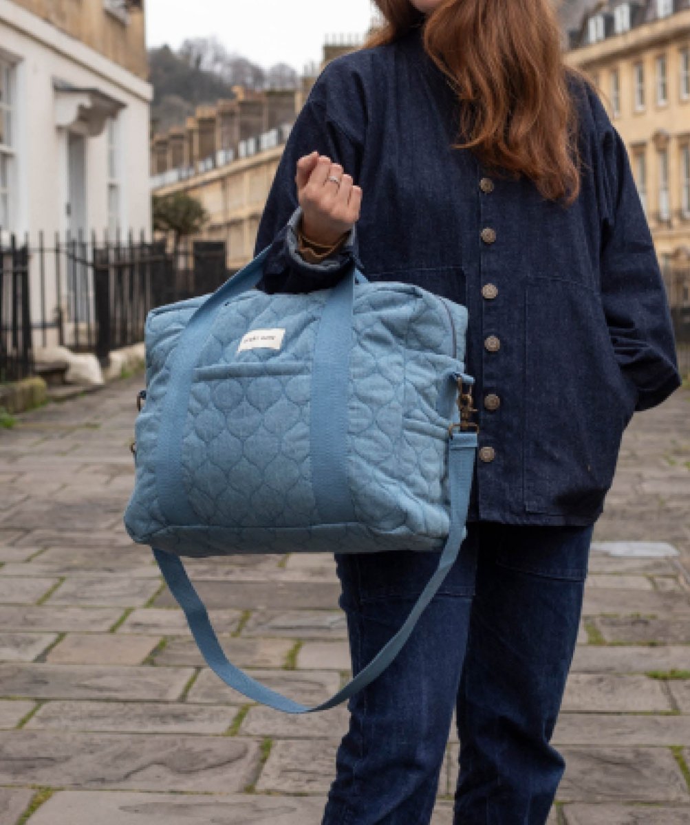 Baby Changing Bag - Denim – Changing Bags & Travel Changing Mats for children, available at Learning Bugs UK