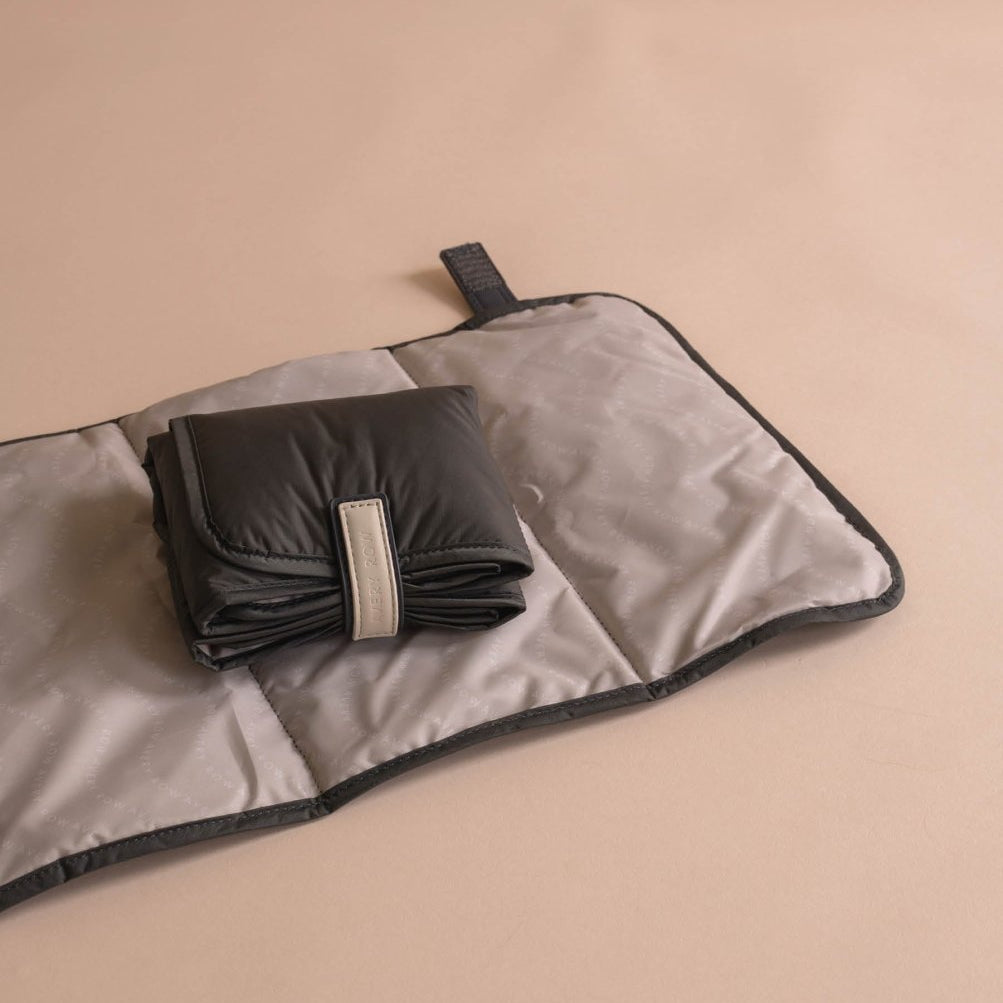 Baby Changing Backpack - Soft Black – Changing Bags & Travel Changing Mats for children, available at Learning Bugs UK