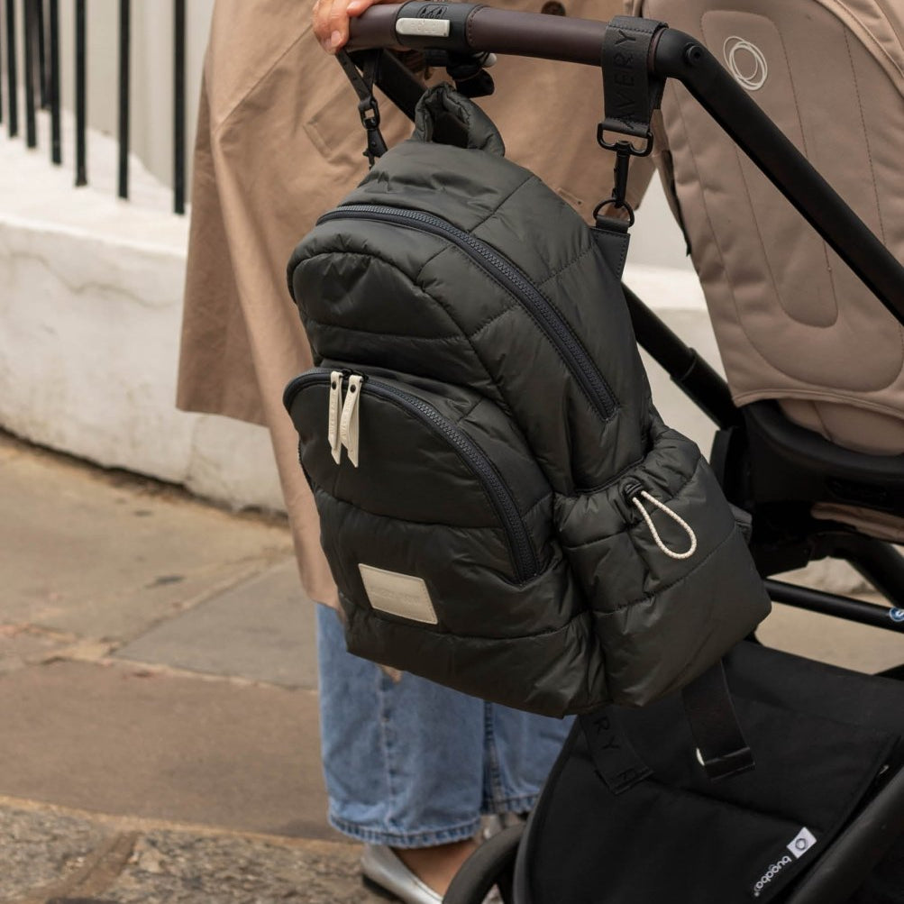 Baby Changing Backpack - Soft Black – Changing Bags & Travel Changing Mats for children, available at Learning Bugs UK