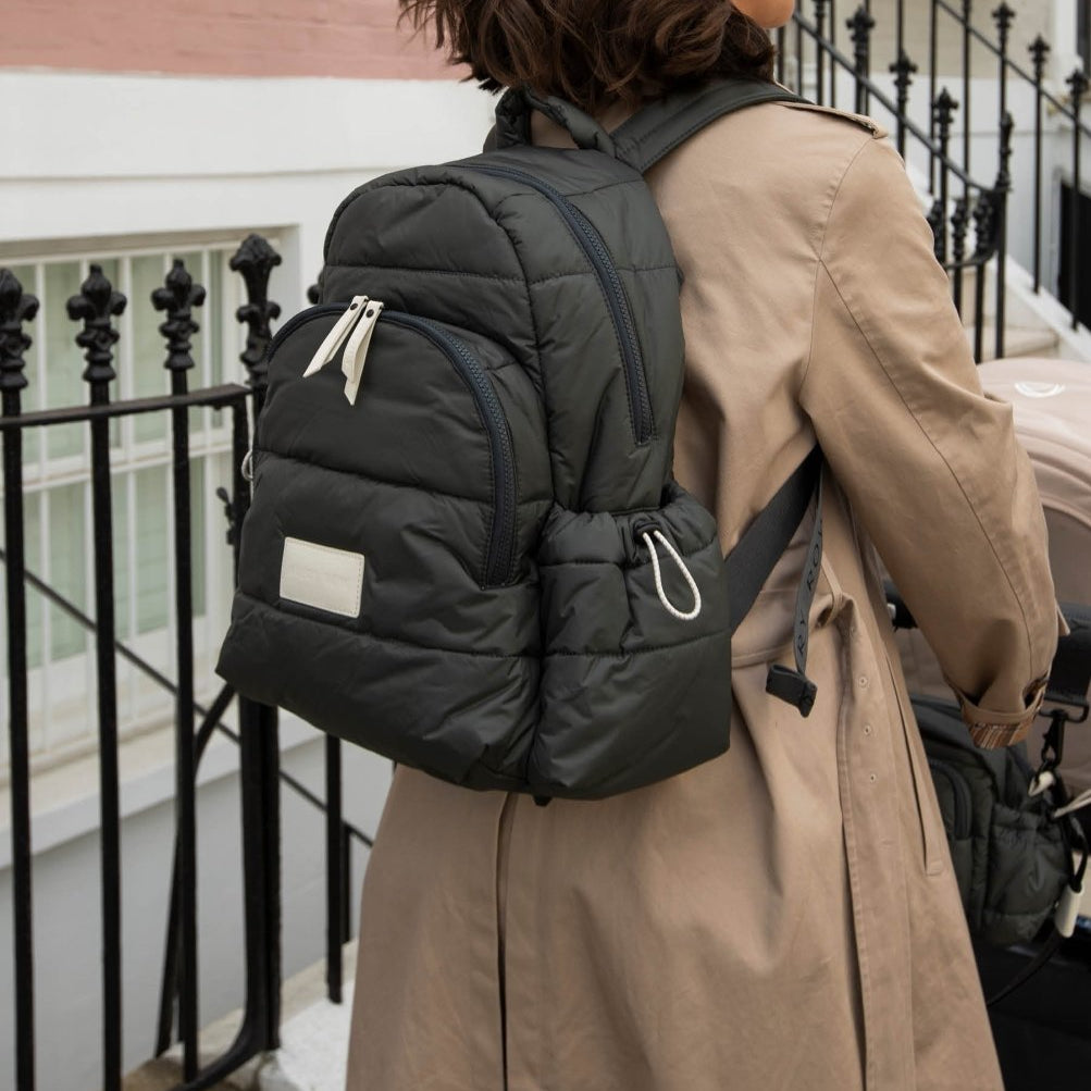 Baby Changing Backpack - Soft Black – Changing Bags & Travel Changing Mats for children, available at Learning Bugs UK
