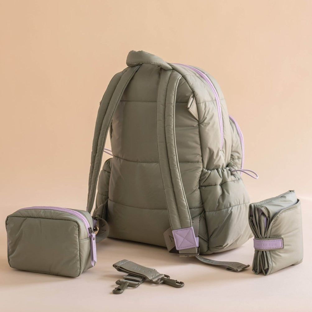 Baby Changing Backpack - Olive – Changing Bags & Travel Changing Mats for children, available at Learning Bugs UK