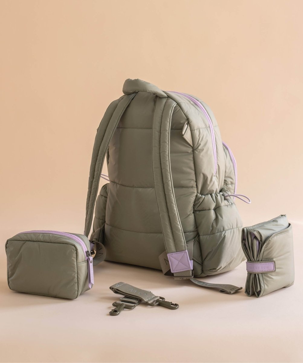Baby Changing Backpack - Olive – Changing Bags & Travel Changing Mats for children, available at Learning Bugs UK
