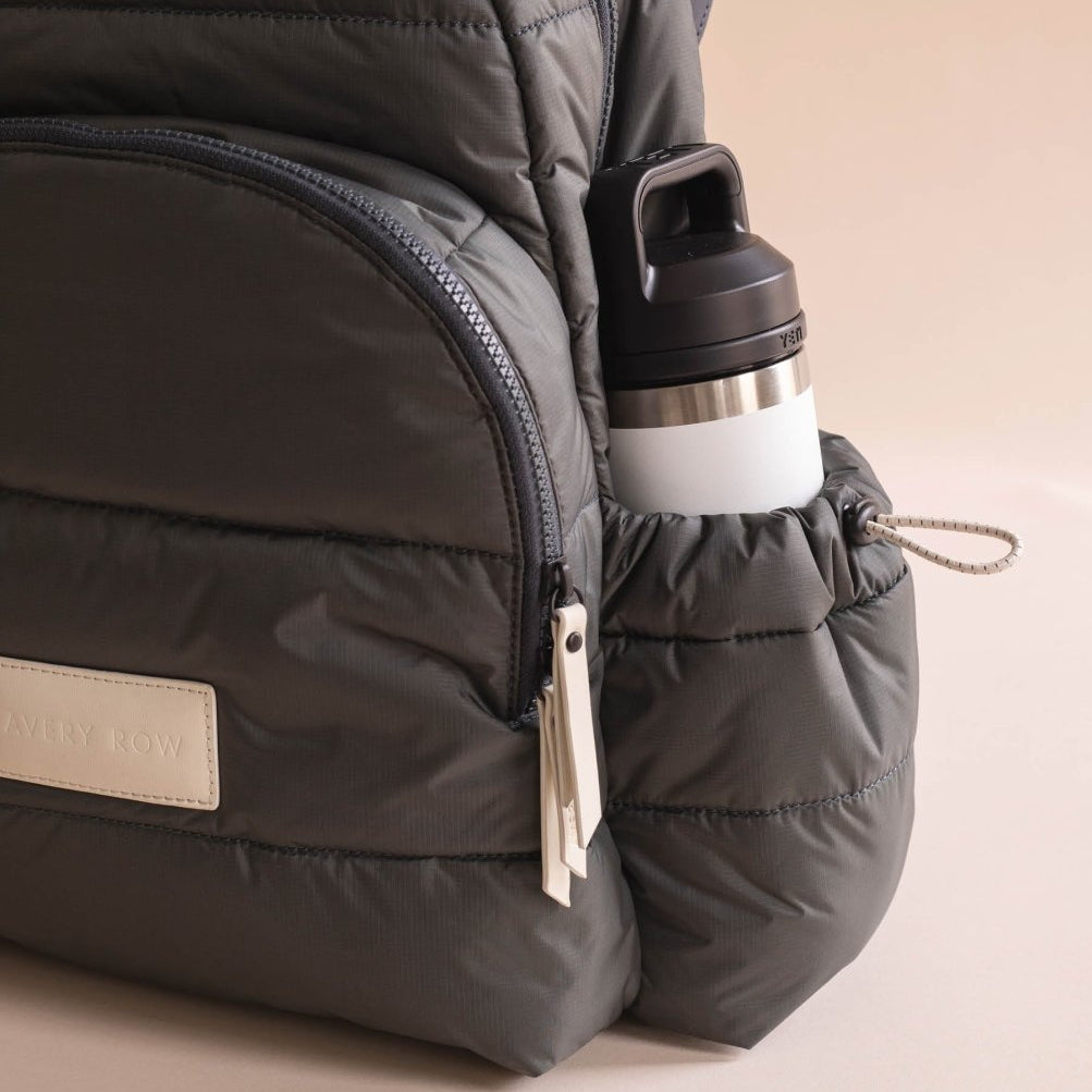 Baby Changing Backpack - Soft Black – Changing Bags & Travel Changing Mats for children, available at Learning Bugs UK