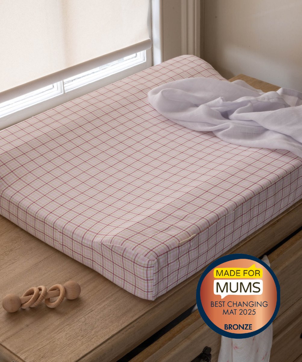 Baby Changing Mat - Pink Check – Baby Changing for children, available at Learning Bugs UK