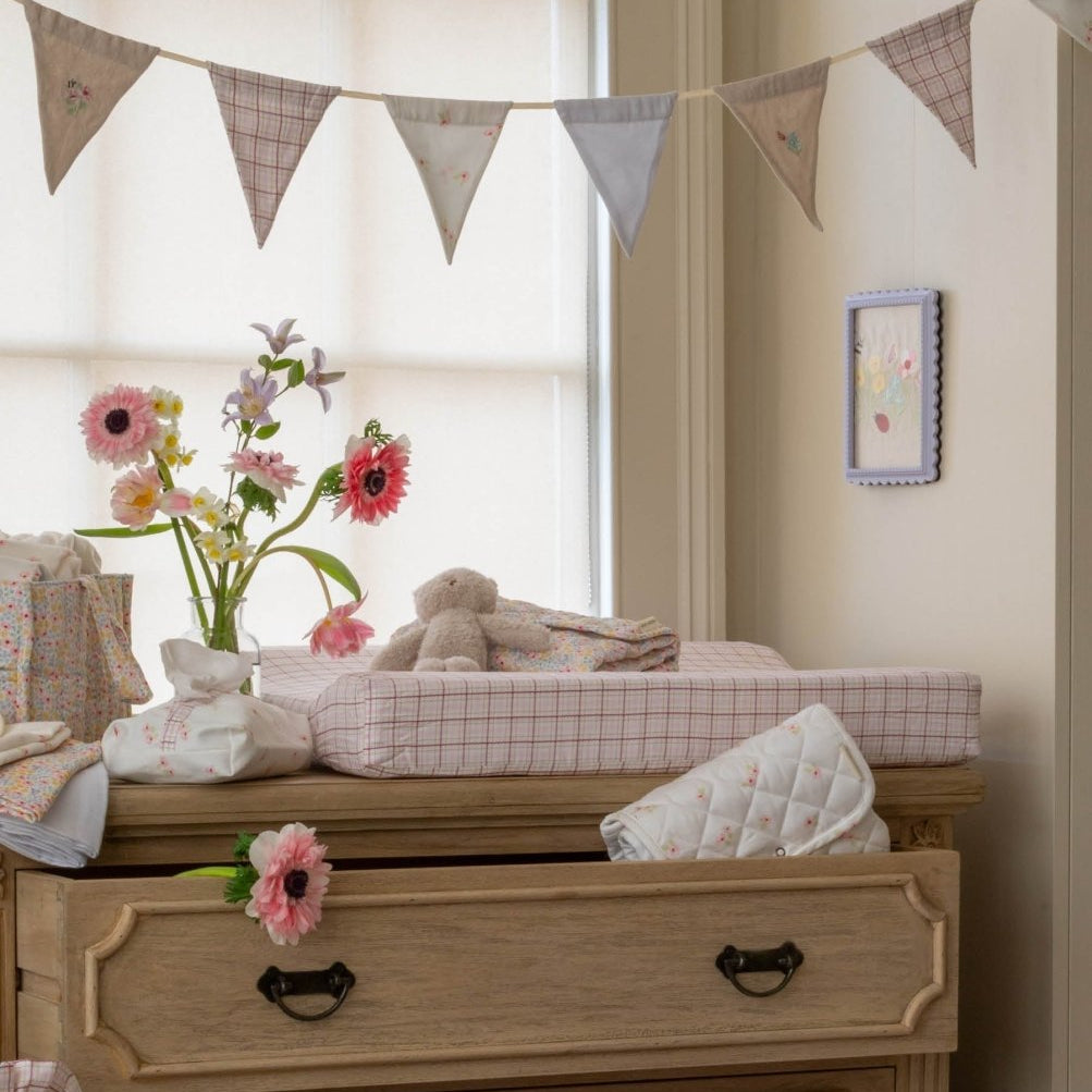 Baby Changing Mat - Pink Check – Baby Changing for children, available at Learning Bugs UK