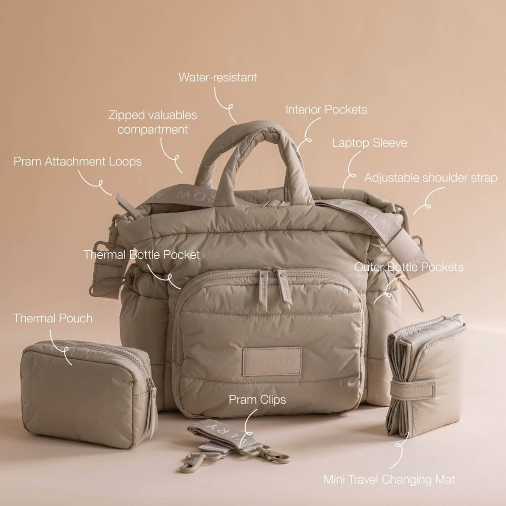 Baby Changing Tote Bag - Oyster – Changing Bags & Travel Changing Mats for children, available at Learning Bugs UK