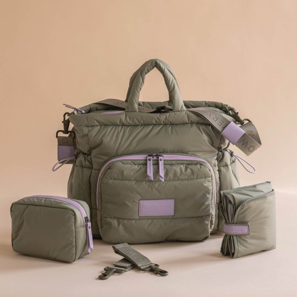 Baby Changing Tote Bag - Olive – Changing Bags & Travel Changing Mats for children, available at Learning Bugs UK