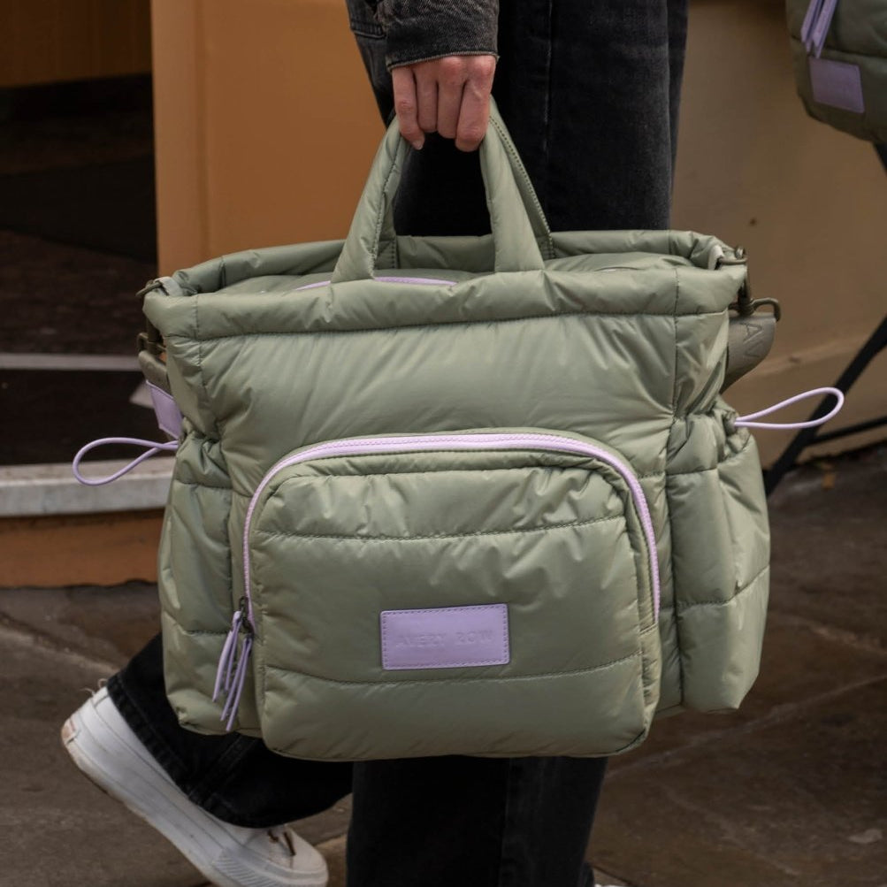 Baby Changing Tote Bag - Olive – Changing Bags & Travel Changing Mats for children, available at Learning Bugs UK