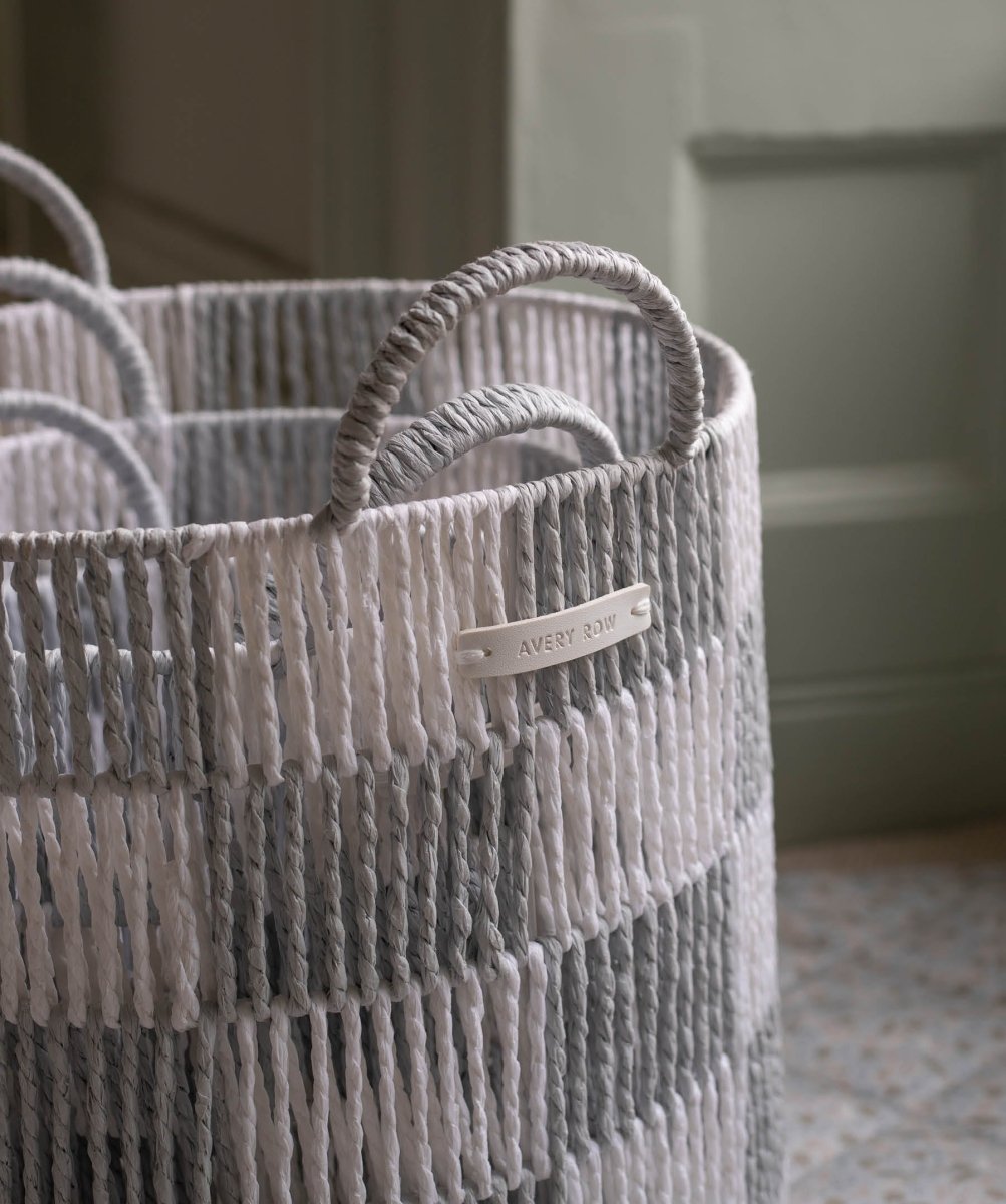 Checkerboard Storage Basket Small - Powder Blue – Storage for children, available at Learning Bugs UK