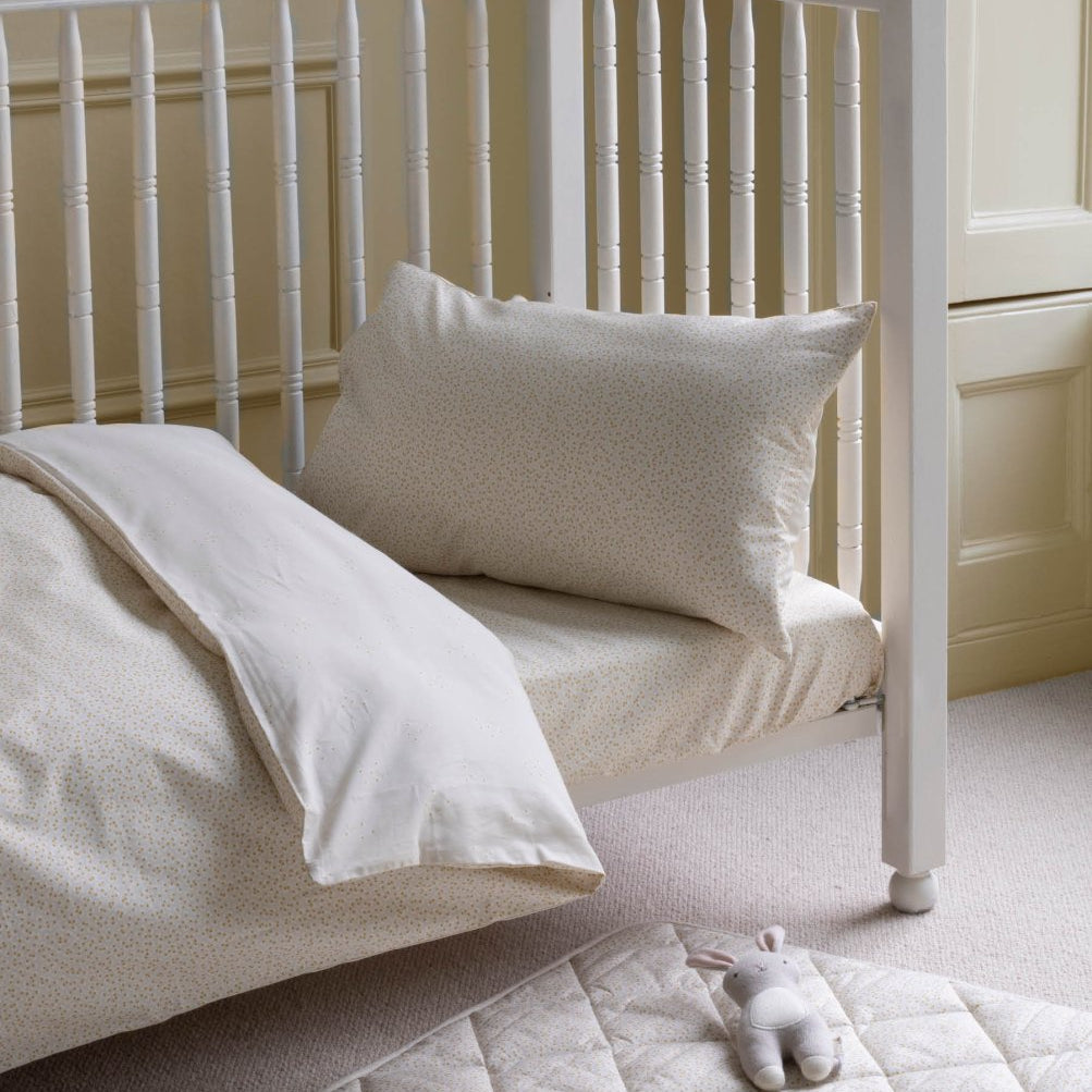 Organic Cotton Cotbed Bedding Set - Daisy Meadow – Bedding for children, available at Learning Bugs UK