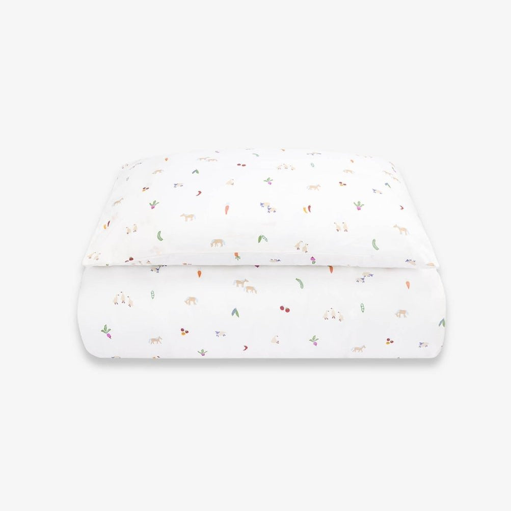 Organic Cotton Cotbed Bedding Set - Little Farm – Bedding for children, available at Learning Bugs UK