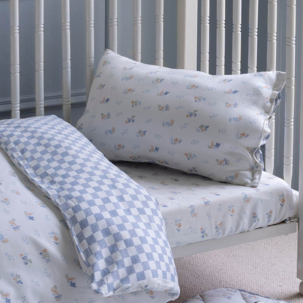 Organic Cotton Cotbed Bedding Set - Coastline – Bedding for children, available at Learning Bugs UK