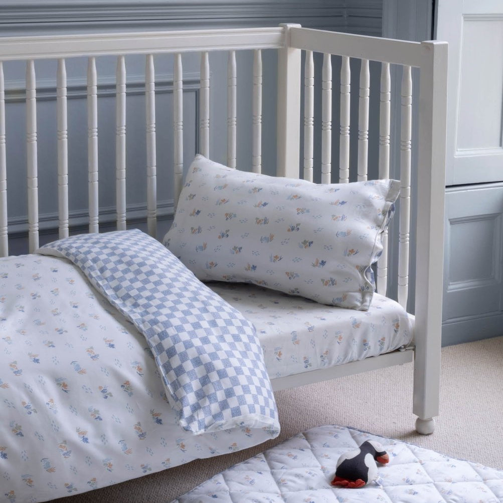 Organic Cotton Cotbed Bedding Set - Coastline – Bedding for children, available at Learning Bugs UK