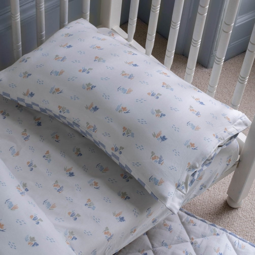 Organic Cotton Cotbed Bedding Set - Coastline – Bedding for children, available at Learning Bugs UK