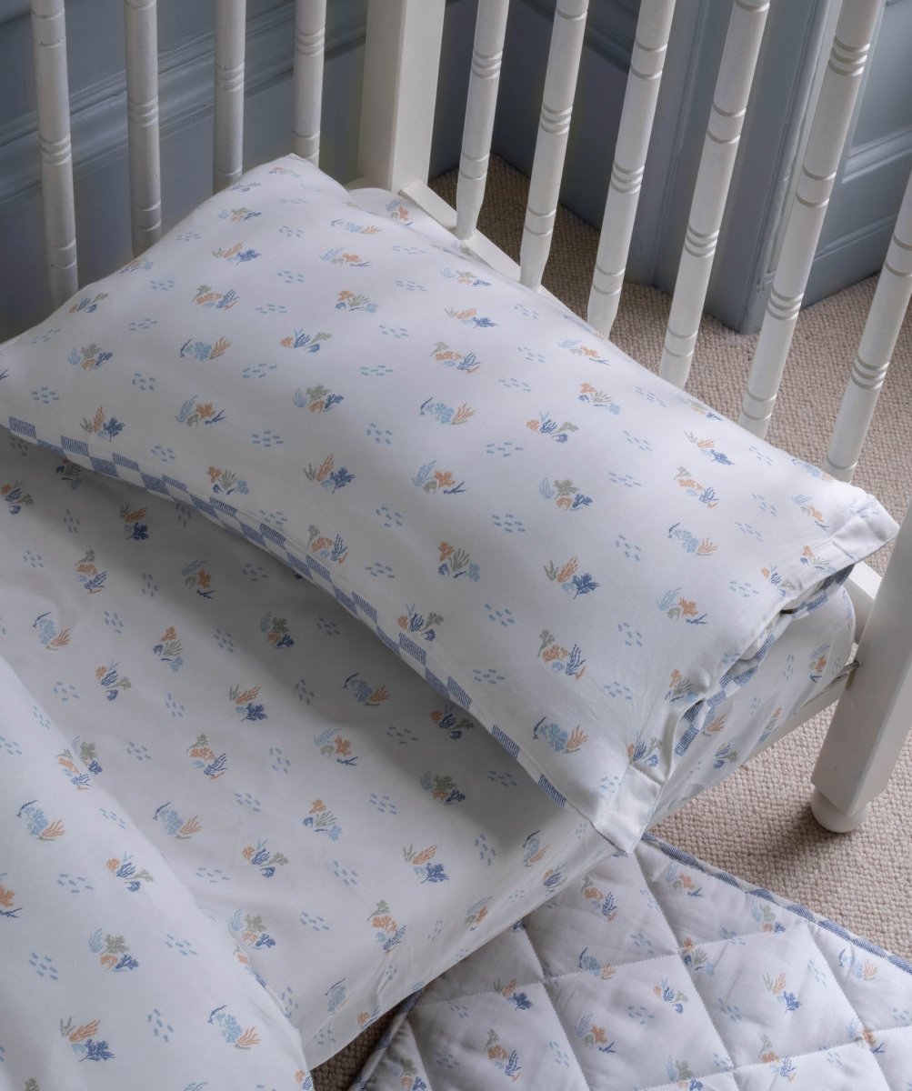 Organic Cotton Cotbed Bedding Set - Coastline – Bedding for children, available at Learning Bugs UK