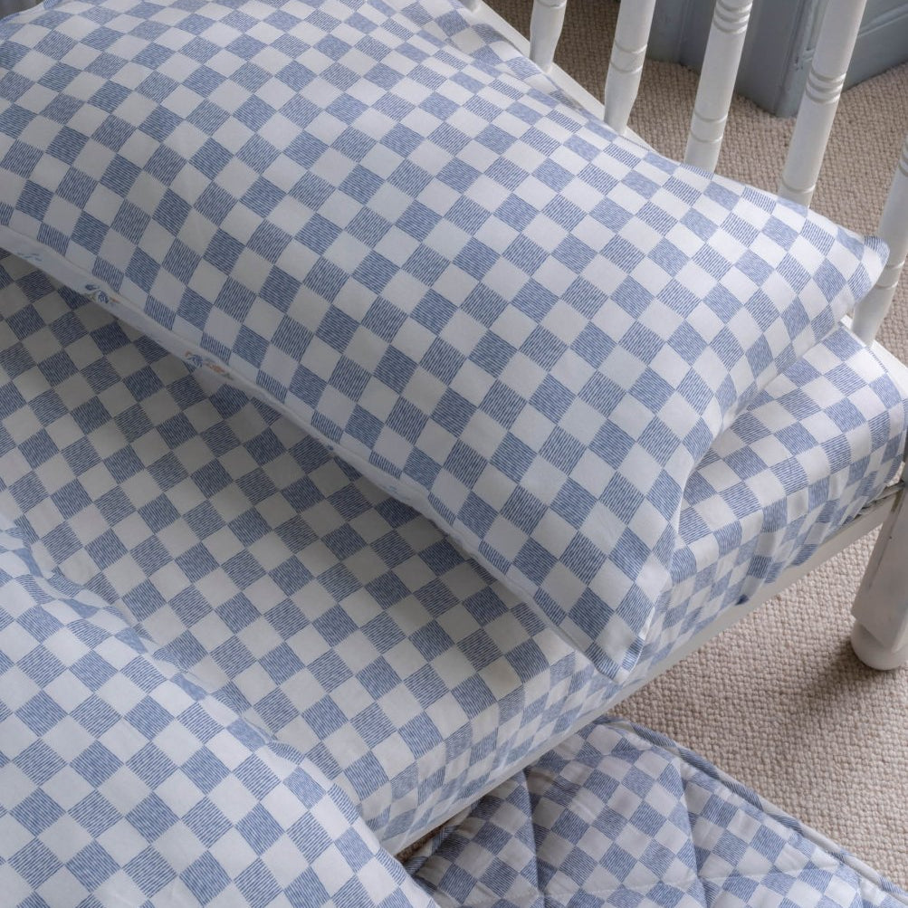 Organic Cotbed Fitted Sheet - Waves – Bedding for children, available at Learning Bugs UK