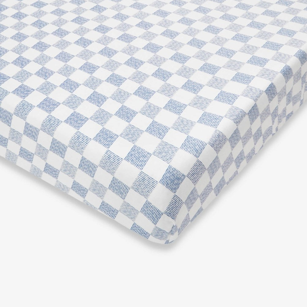 Organic Cotbed Fitted Sheet - Waves – Bedding for children, available at Learning Bugs UK