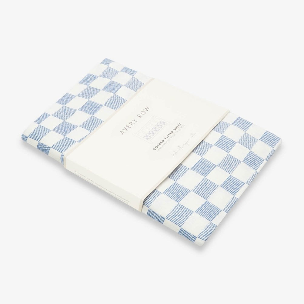 Organic Cotbed Fitted Sheet - Waves – Bedding for children, available at Learning Bugs UK