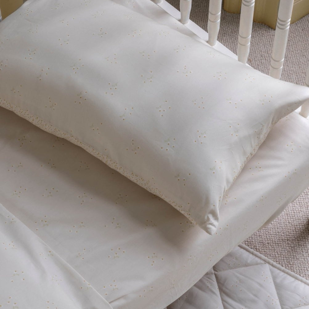 Organic Cotbed Fitted Sheet - Wild Chamomile – Bedding for children, available at Learning Bugs UK