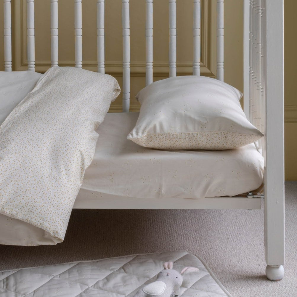 Organic Cotbed Fitted Sheet - Wild Chamomile – Bedding for children, available at Learning Bugs UK