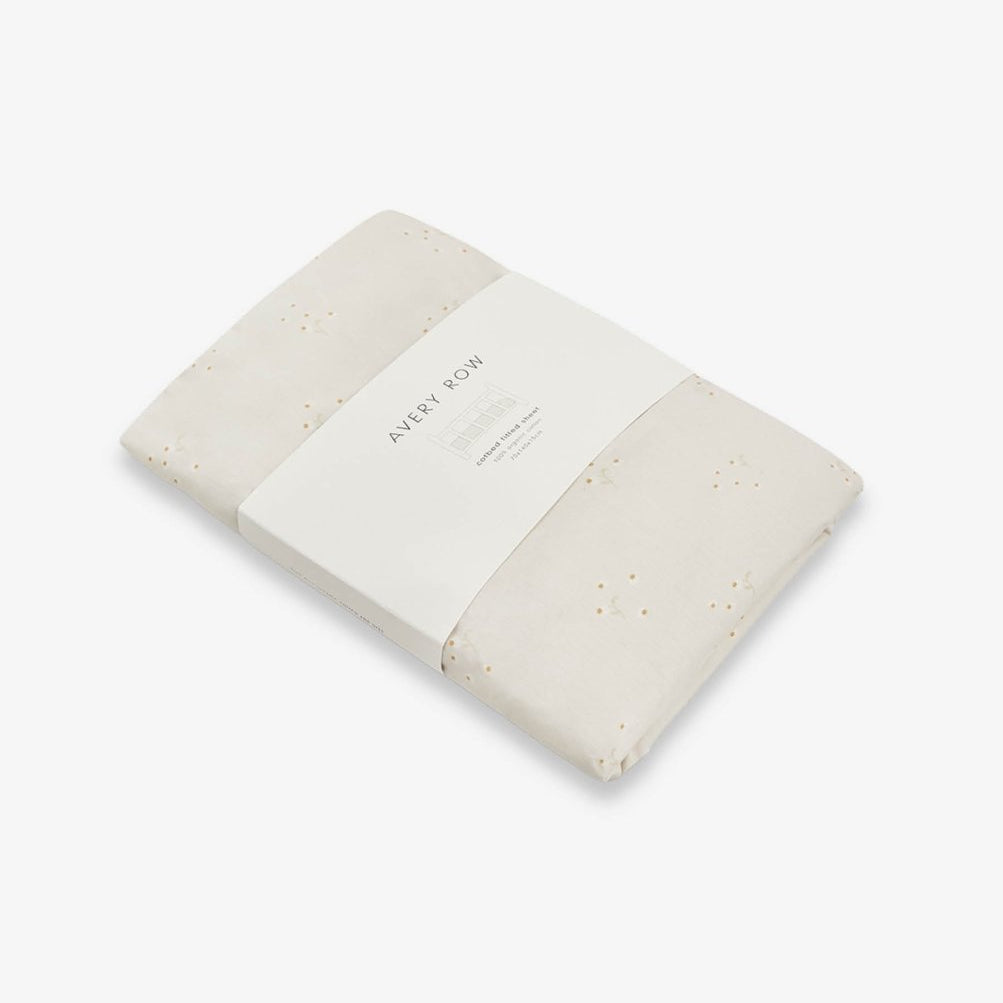 Organic Cotbed Fitted Sheet - Wild Chamomile – Bedding for children, available at Learning Bugs UK