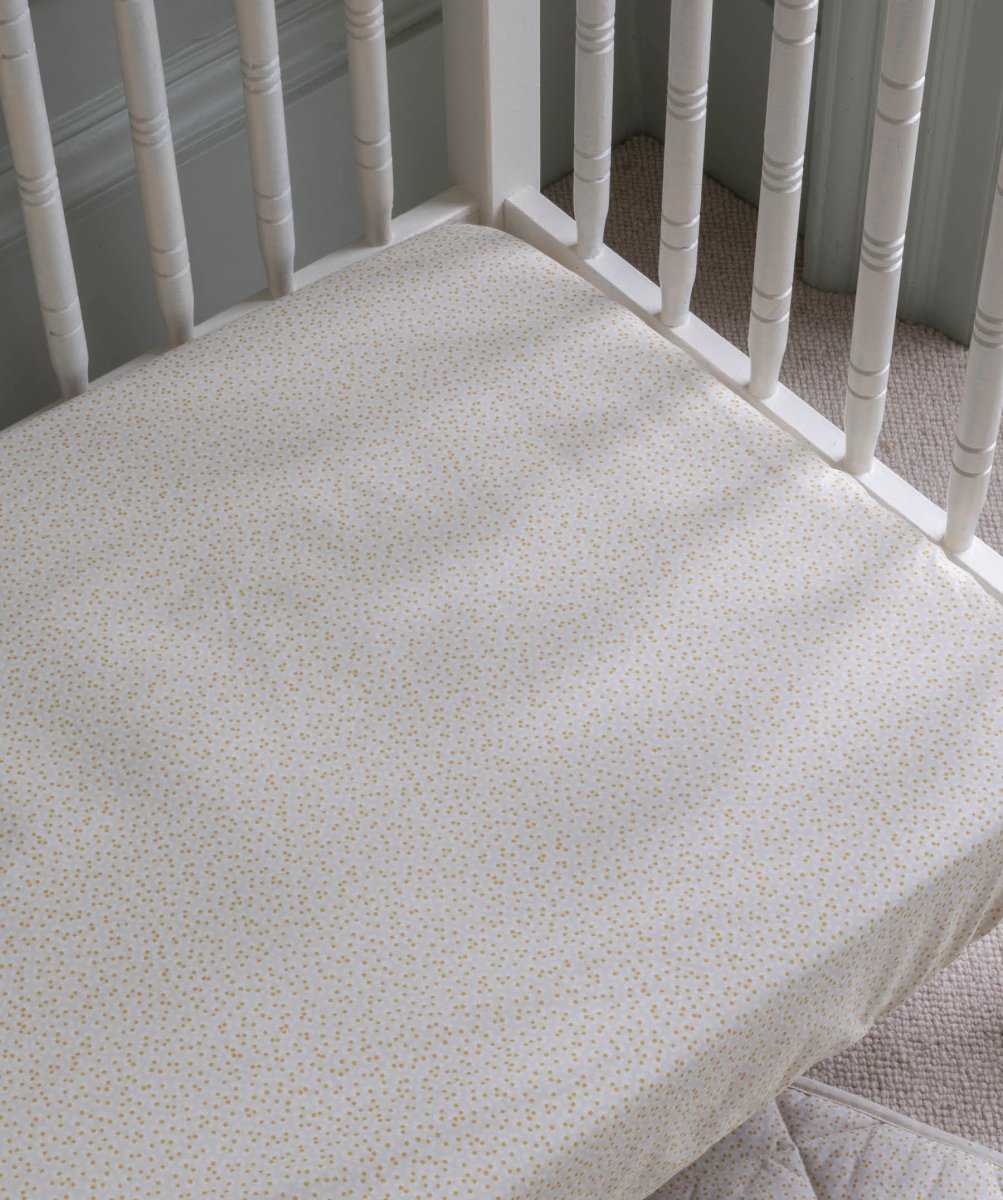 Organic Cotbed Fitted Sheet - Daisy Meadow – Bedding for children, available at Learning Bugs UK