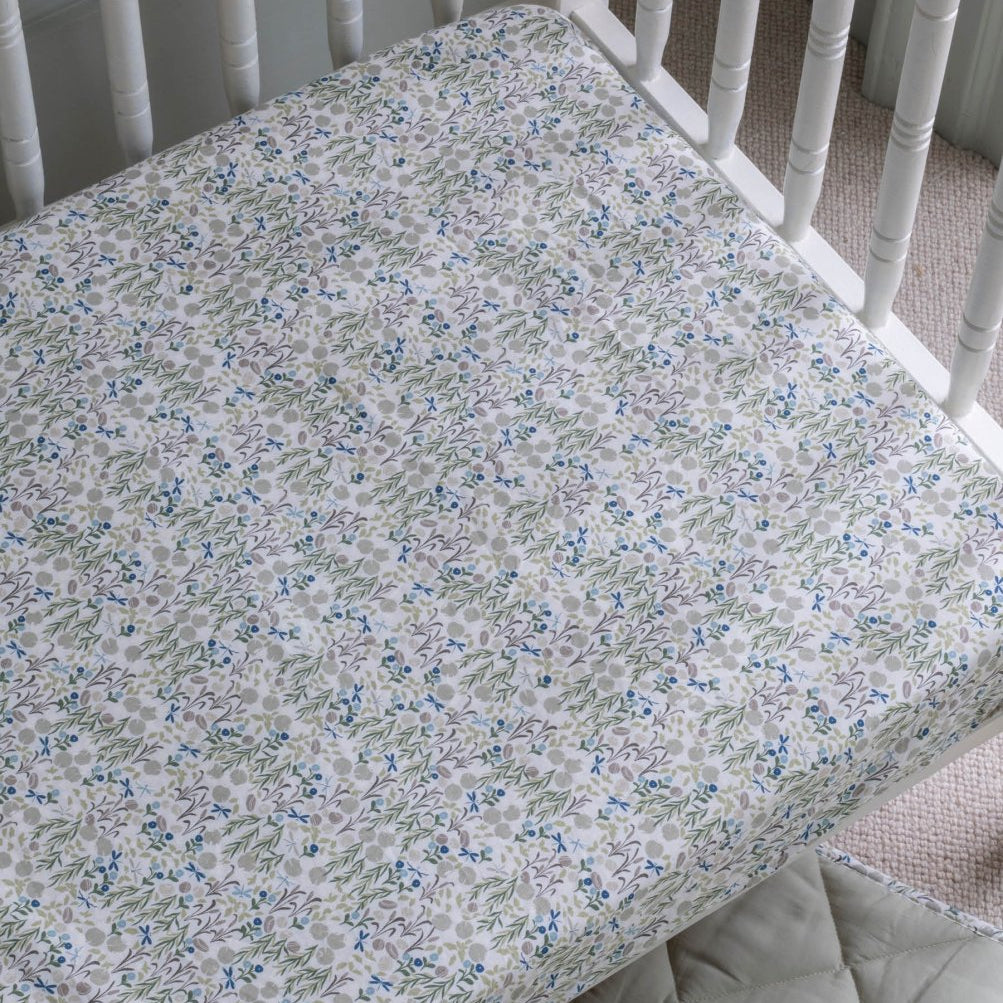 Organic Cotbed Fitted Sheet - Riverbank – Bedding for children, available at Learning Bugs UK