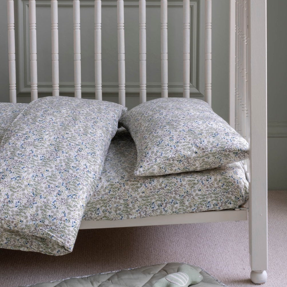 Organic Cotbed Fitted Sheet - Riverbank – Bedding for children, available at Learning Bugs UK