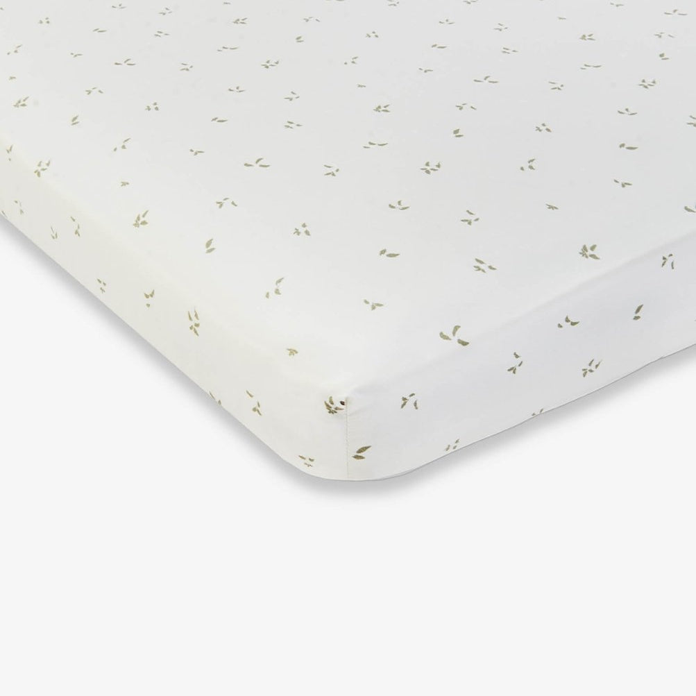 Organic Cotbed Fitted Sheet - Nettle Scatter – Bedding for children, available at Learning Bugs UK