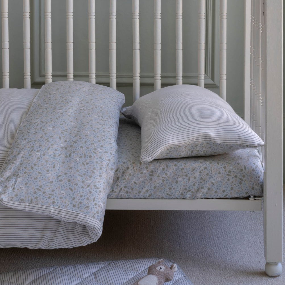 Organic Cotbed Fitted Sheet - Nature Trail – Bedding for children, available at Learning Bugs UK