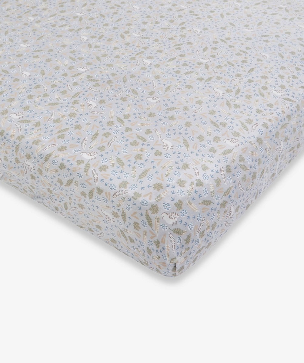 Organic Cotbed Fitted Sheet - Nature Trail – Bedding for children, available at Learning Bugs UK