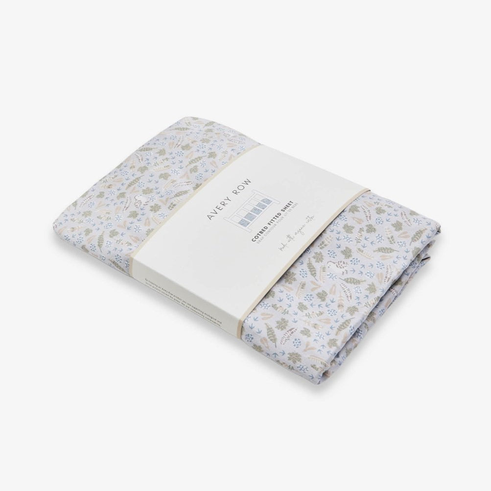 Organic Cotbed Fitted Sheet - Nature Trail – Bedding for children, available at Learning Bugs UK