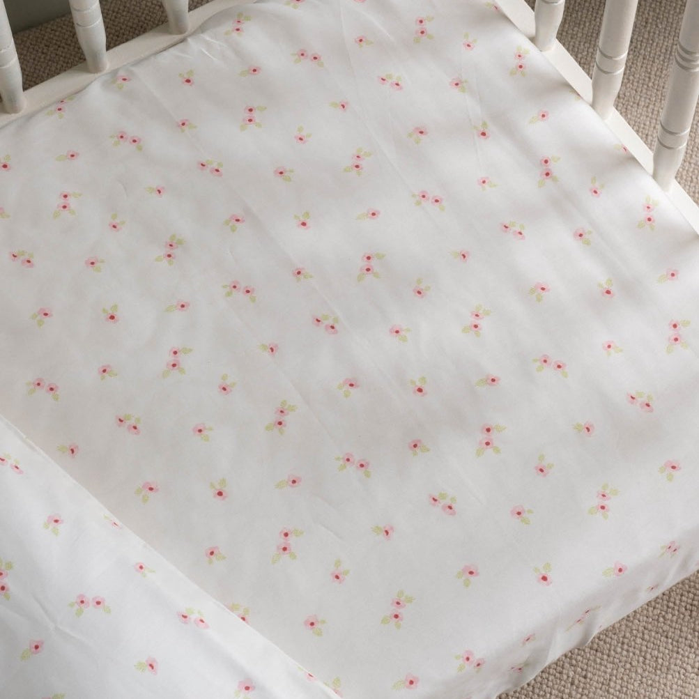 Organic Cotbed Fitted Sheet - Anemone – Bedding for children, available at Learning Bugs UK