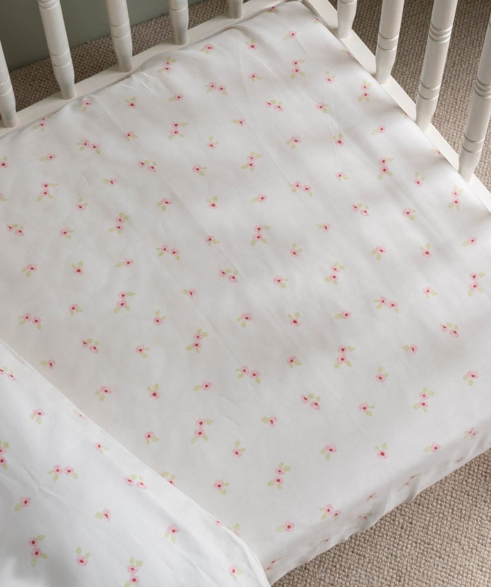 Organic Cotbed Fitted Sheet - Anemone – Bedding for children, available at Learning Bugs UK