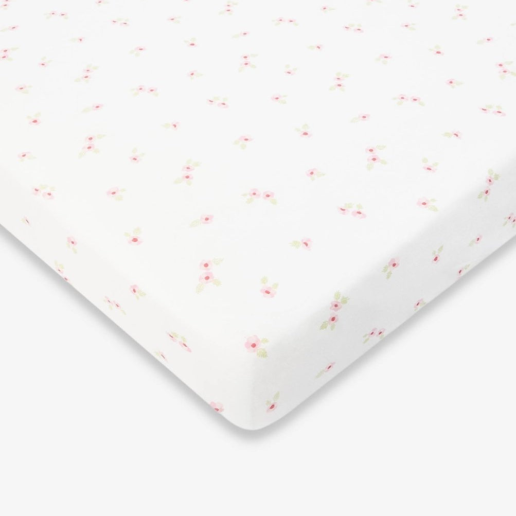 Organic Cotbed Fitted Sheet - Anemone – Bedding for children, available at Learning Bugs UK