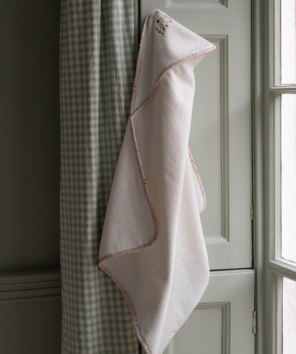 Hooded Towel - Baby - Wildflower Garden – Towelling for children, available at Learning Bugs UK