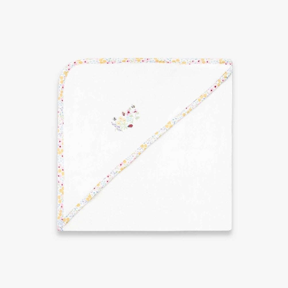 Hooded Towel - Baby - Wildflower Garden – Towelling for children, available at Learning Bugs UK