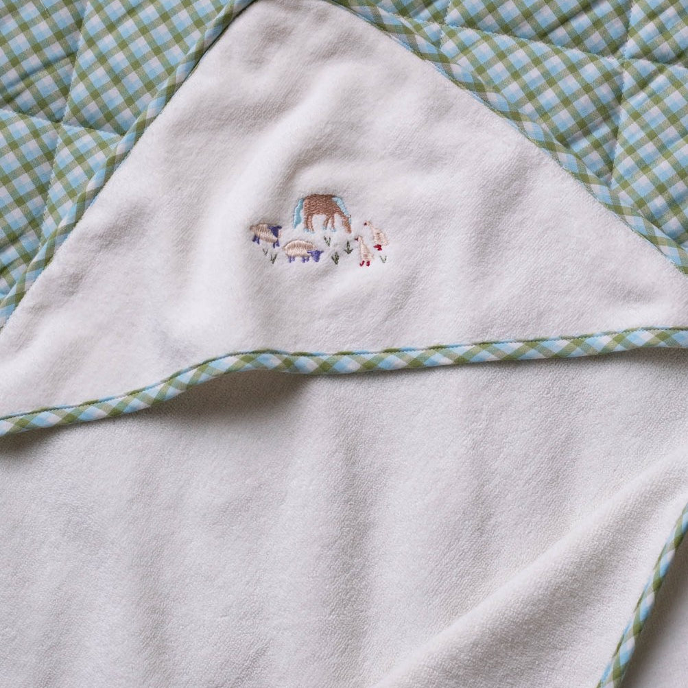 Hooded Towel - Baby - Little Farm – Towelling for children, available at Learning Bugs UK