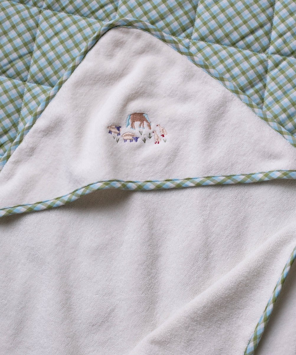 Hooded Towel - Baby - Little Farm – Towelling for children, available at Learning Bugs UK