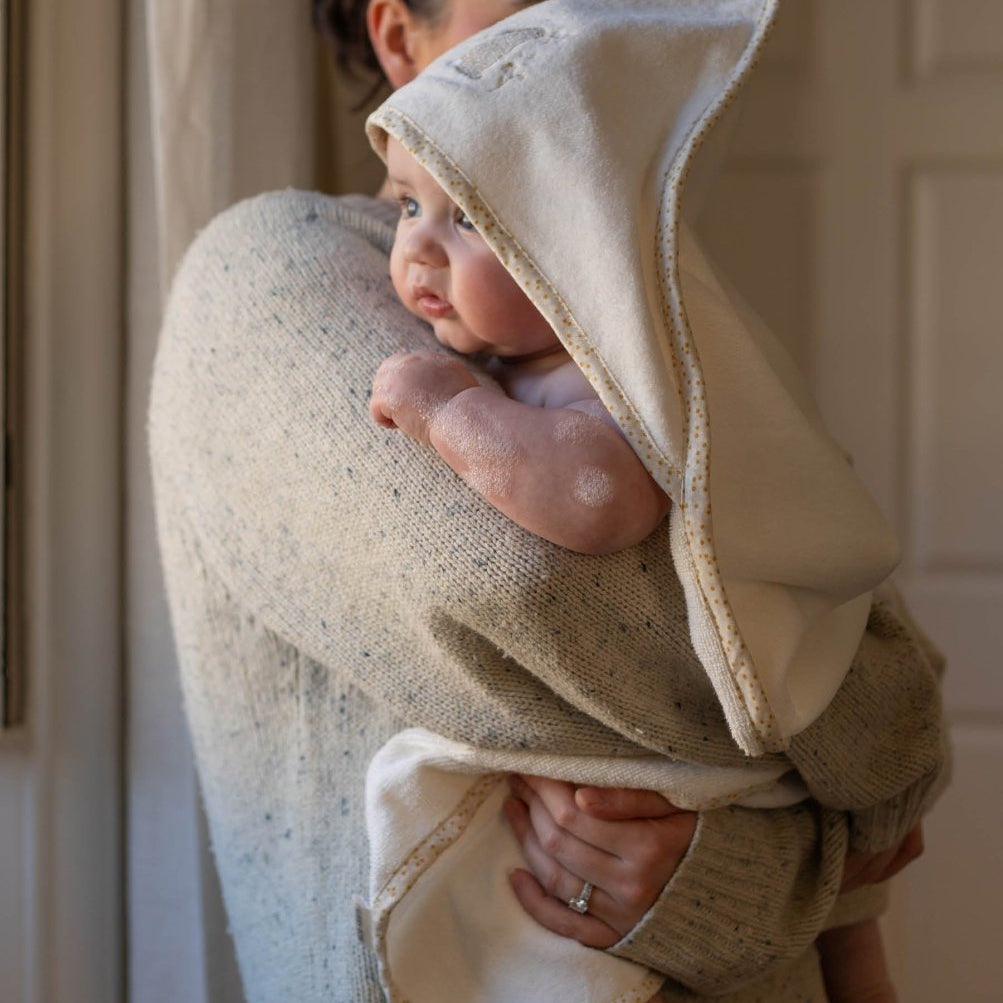 Hooded Towel - Baby - Wild Chamomile – Towelling for children, available at Learning Bugs UK
